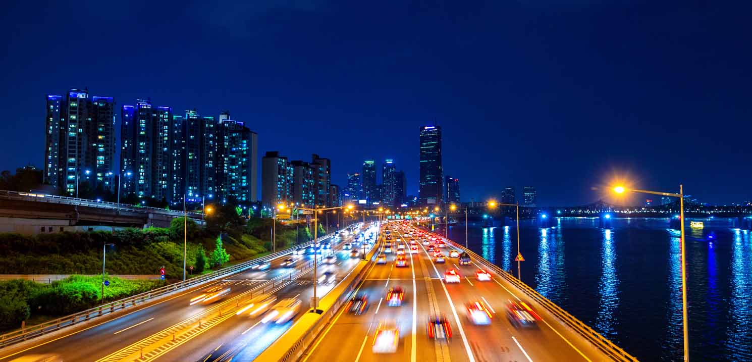 Dubai Road Network Night View - Dubai's Road Safety with Safe Driver Service