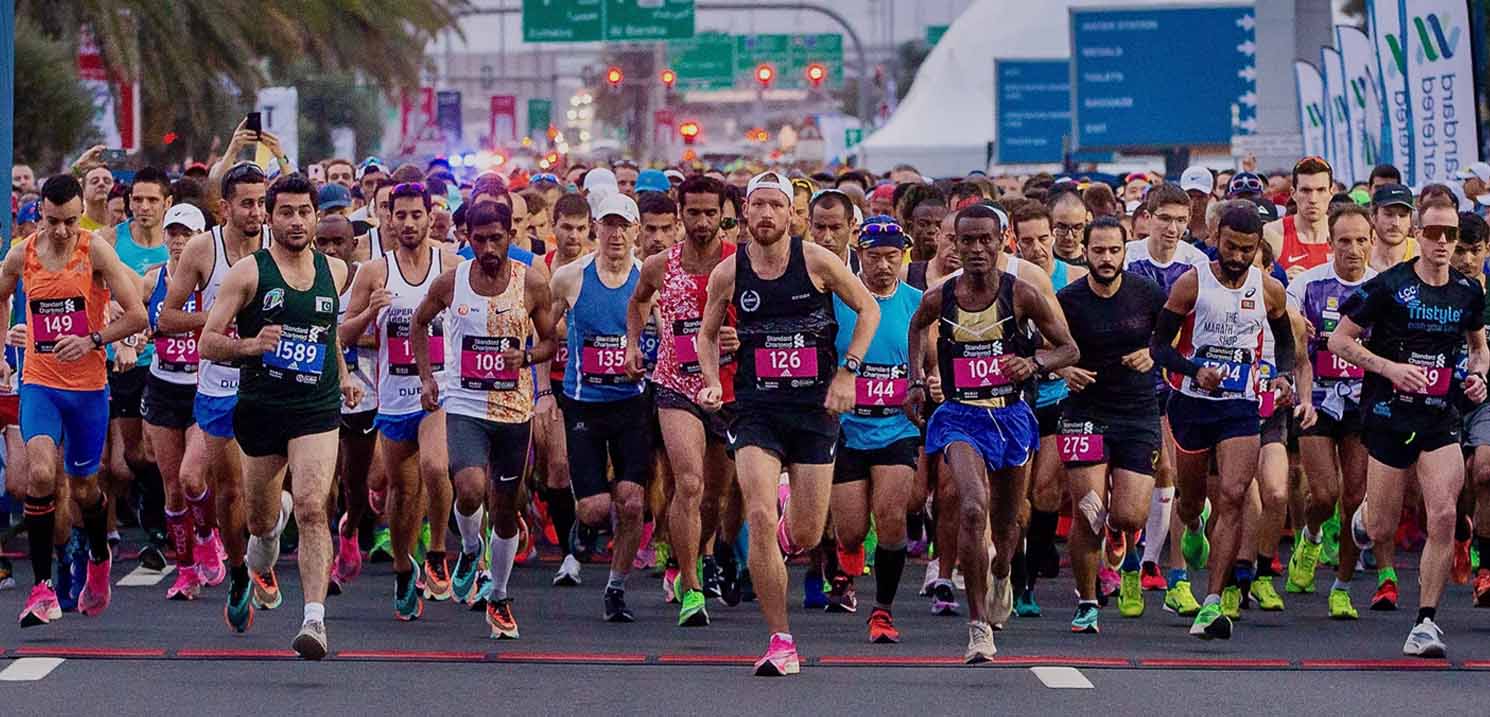 People Running during Dubai Marathon